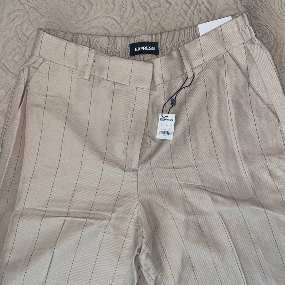 High Rise Striped Trouser (Express)! NWT